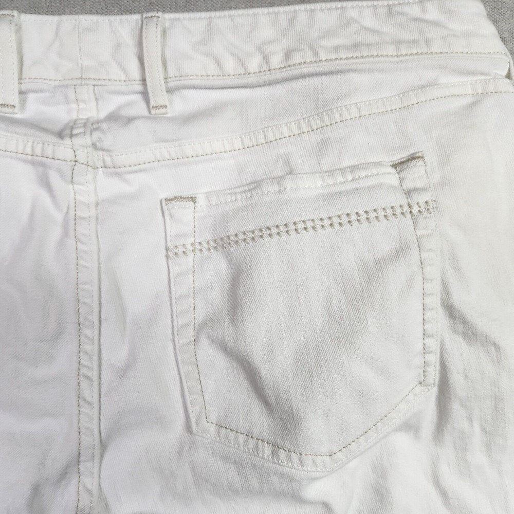 Eddie Bauer Womens Size T16 White Curvy Crop Capri Denim Jeans - Picture 12 of 14
